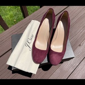 JCrew lucite heels in vintage Cabernet DZ 8